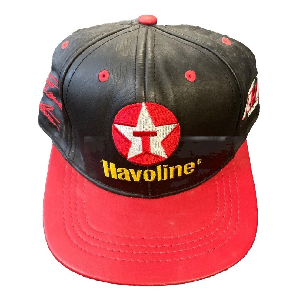 Ernie Irvan #28 Robert Yates Racing Hat Jeff Hamilton Leather‎